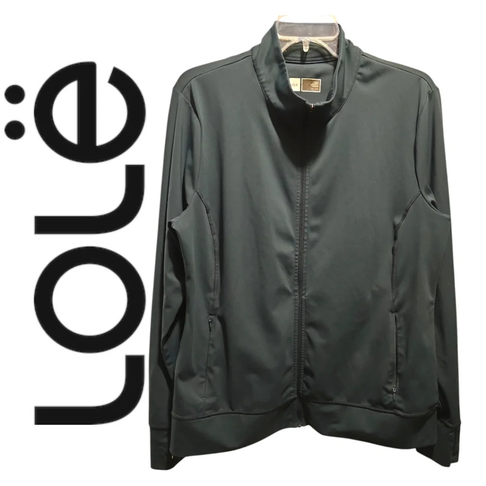 Lolë Athletic Full Zip Jacket Dark Green Plus Size XXL